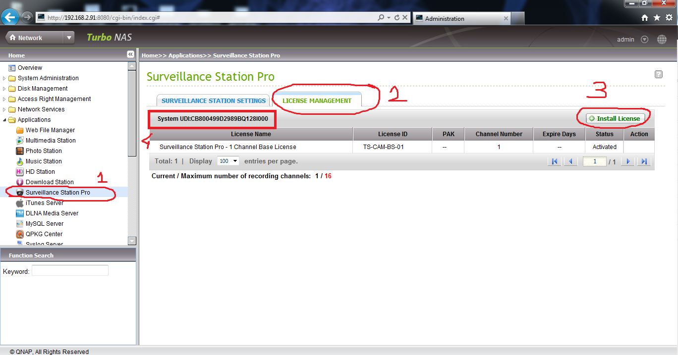 synology surveillance station licence hack